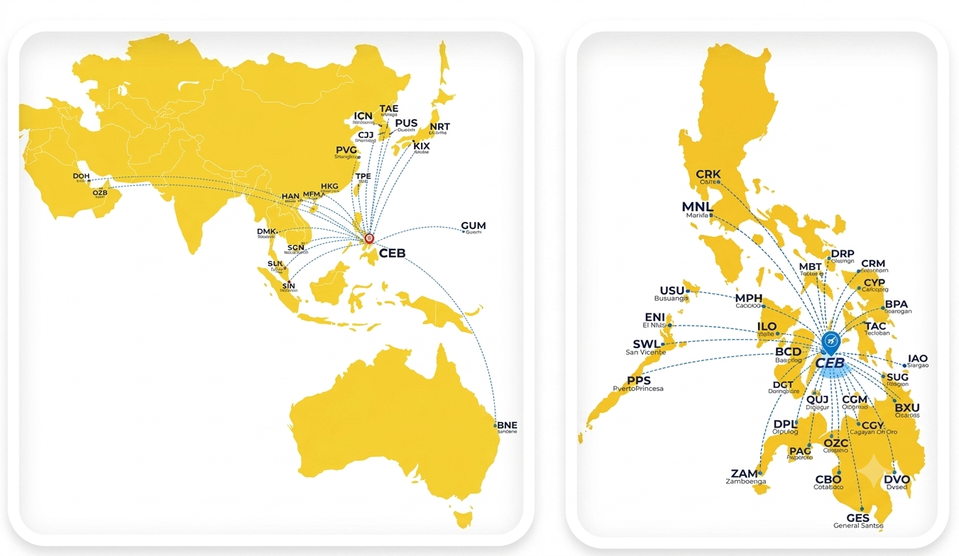 MCIA Flight Route Map
